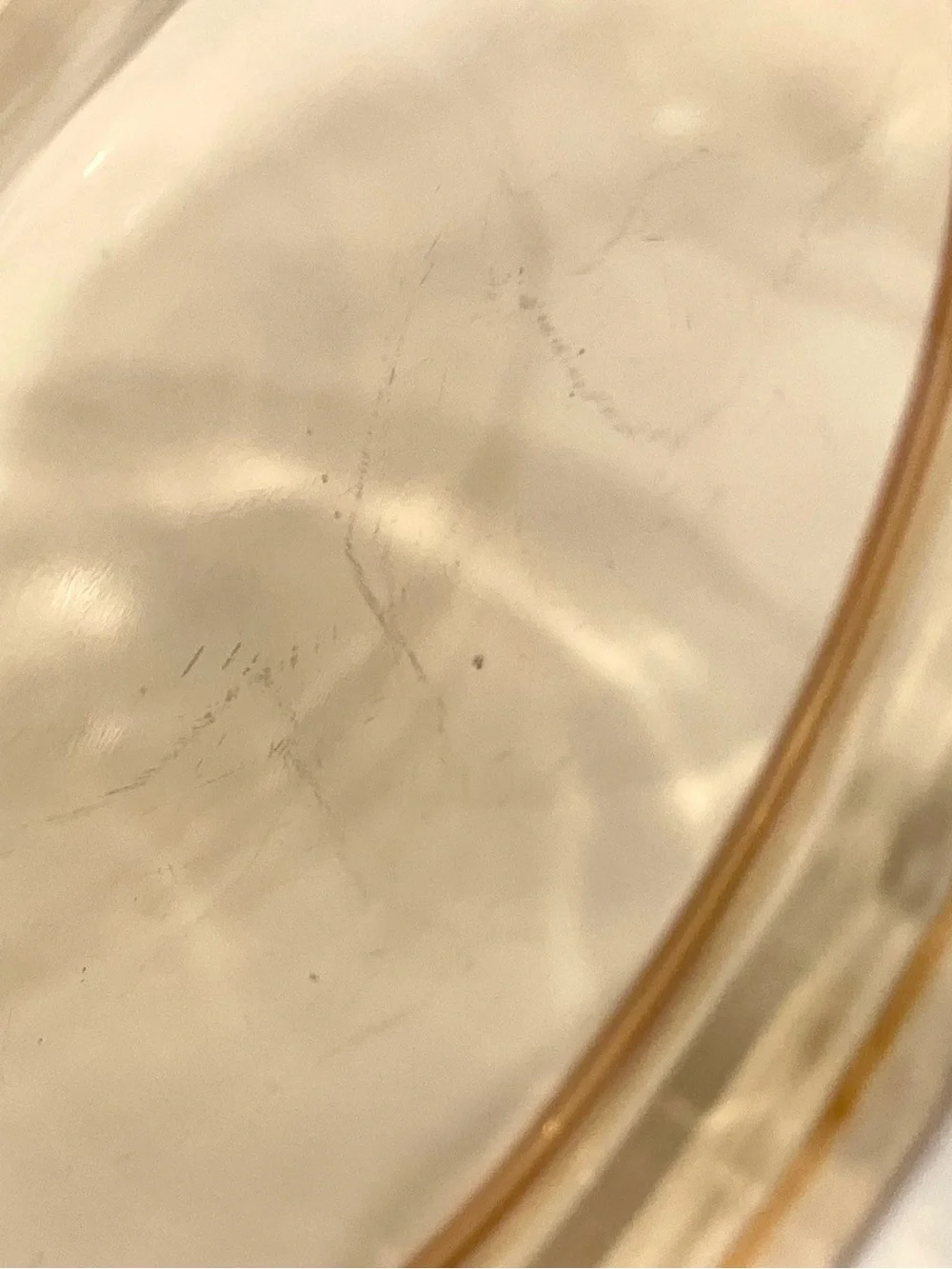 Set (4) Fostoria “Fairfax” Amber Depression Glass Salad Desset Plates (2nd)